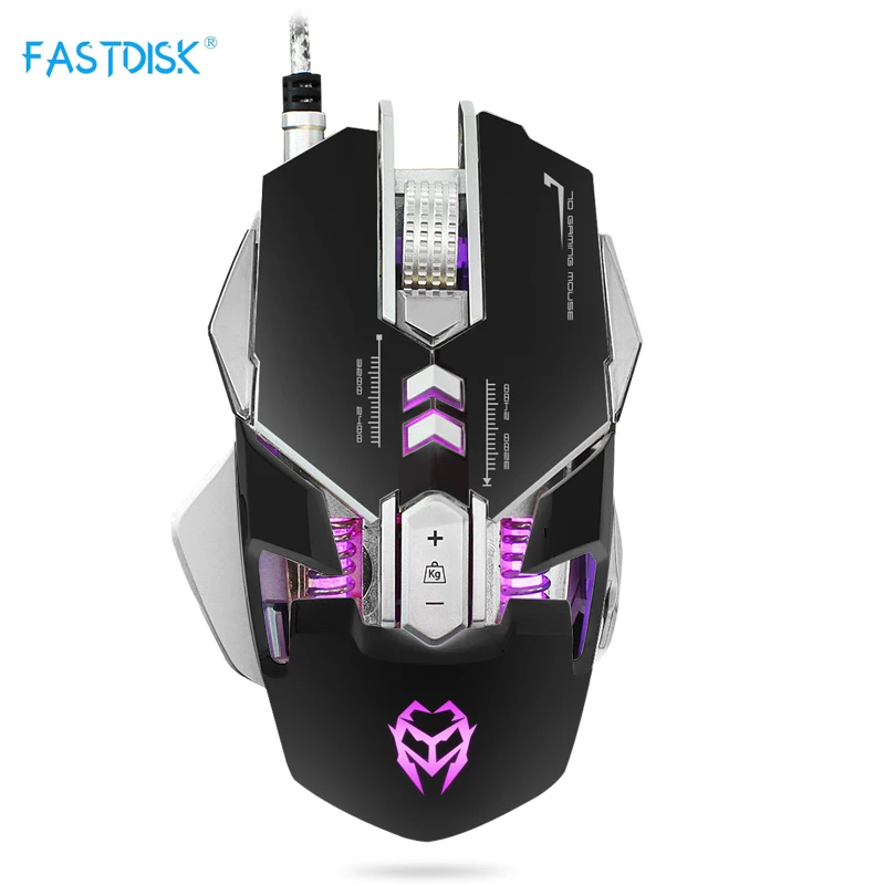 

Professional Mechanical 3200 DPI Adjustable LED Optical 7 Buttons Programmable Gaming USB Wired Macros Games Cable Mouse Mice
