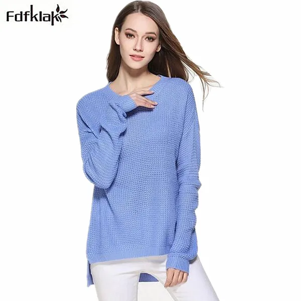 European style women sweaters winter long sleeve knitted wool sweater