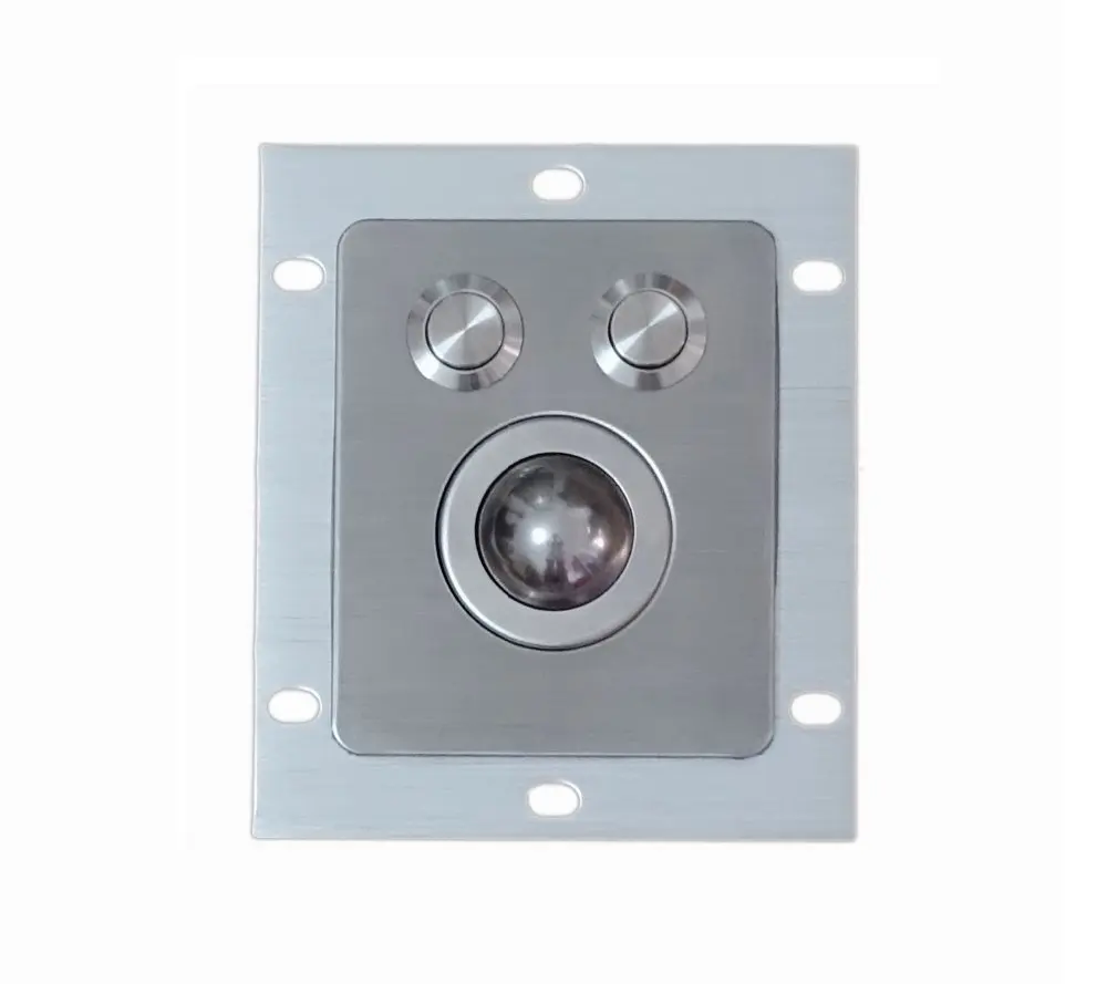 

fully IP67 sealed optical laser 800dpi resolution rain resistant /waterproof 25mm stainless steel metal trackball+2 mouse button