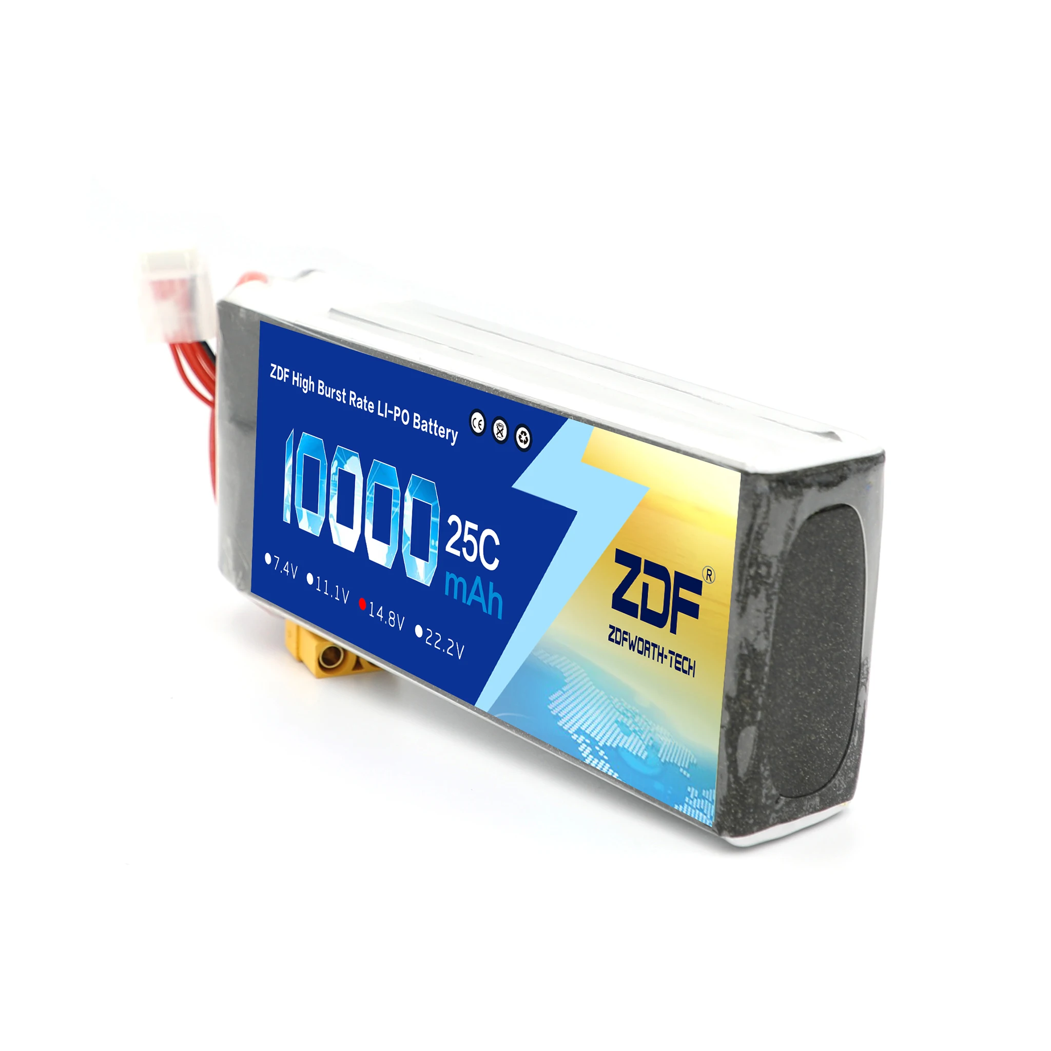 ZDF power RC LiPo аккумулятор 14,8 V 10000mAh 25C Max 50C 4S для БПЛА мультироторный Квадрокоптер самолет лодка автомобиль FPV грузовик Дрон