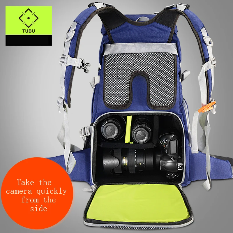 TUBU 6128 Travel Camera Backpack Digital SLR Backpack Soft Shoulders Waterproof Camera Bag Men Wome