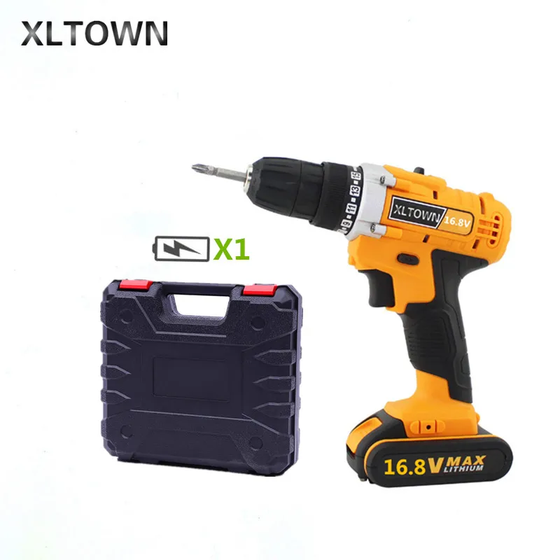 XLTOWN 16 8 v Мини электрическая дрель с коробкой перезаряжаемая литиевая отвертка на