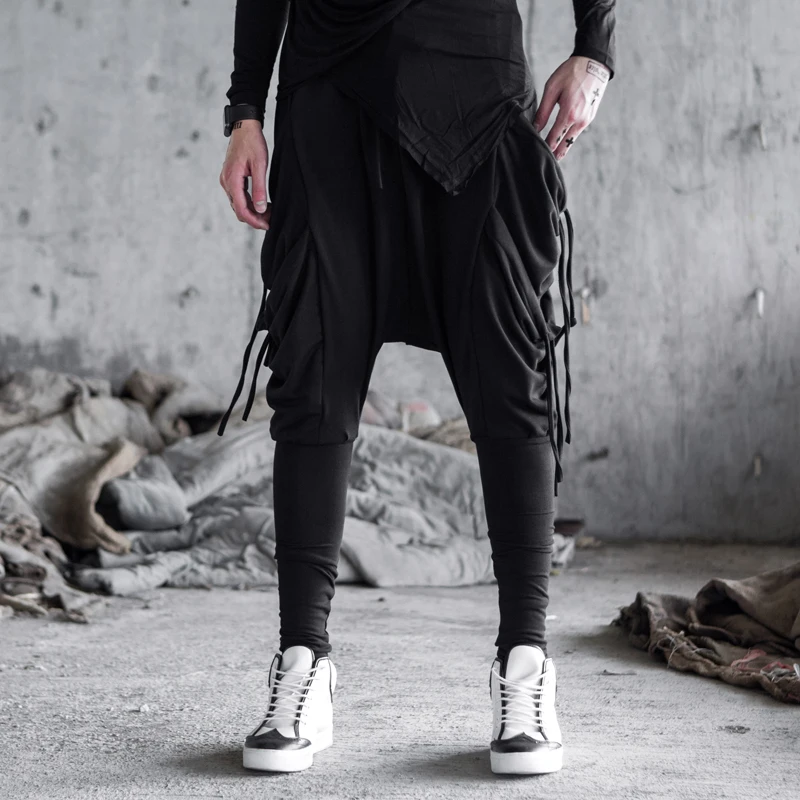 Harem Celana Kurus Lari Gothic Pria 
