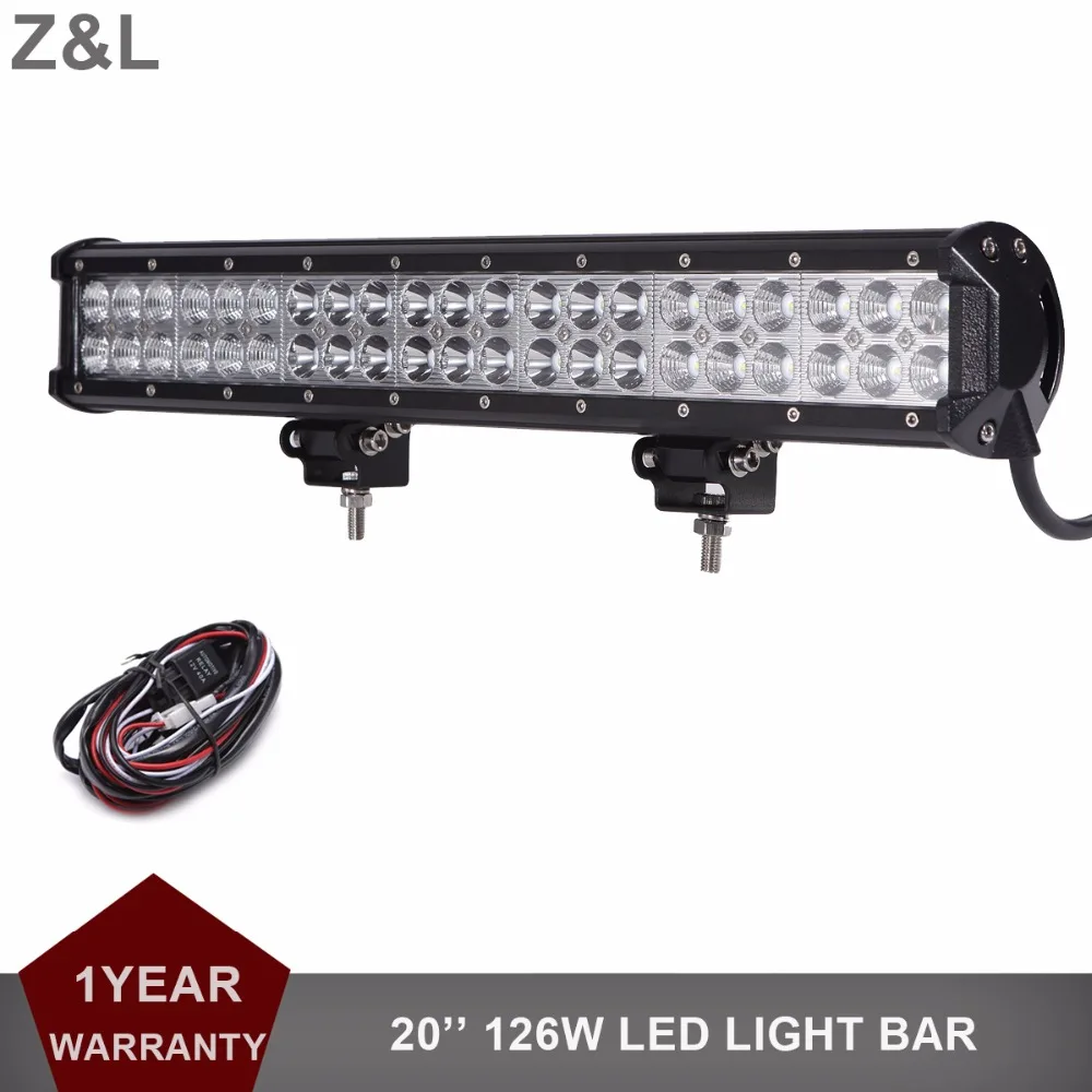 

20 Inch Offroad LED Light Bar 12V 24V Car Pickup Auto Truck Boat Tractor ATV AWD 4X4 4WD Trailer Wagon UTE Styling Headlamp 126W