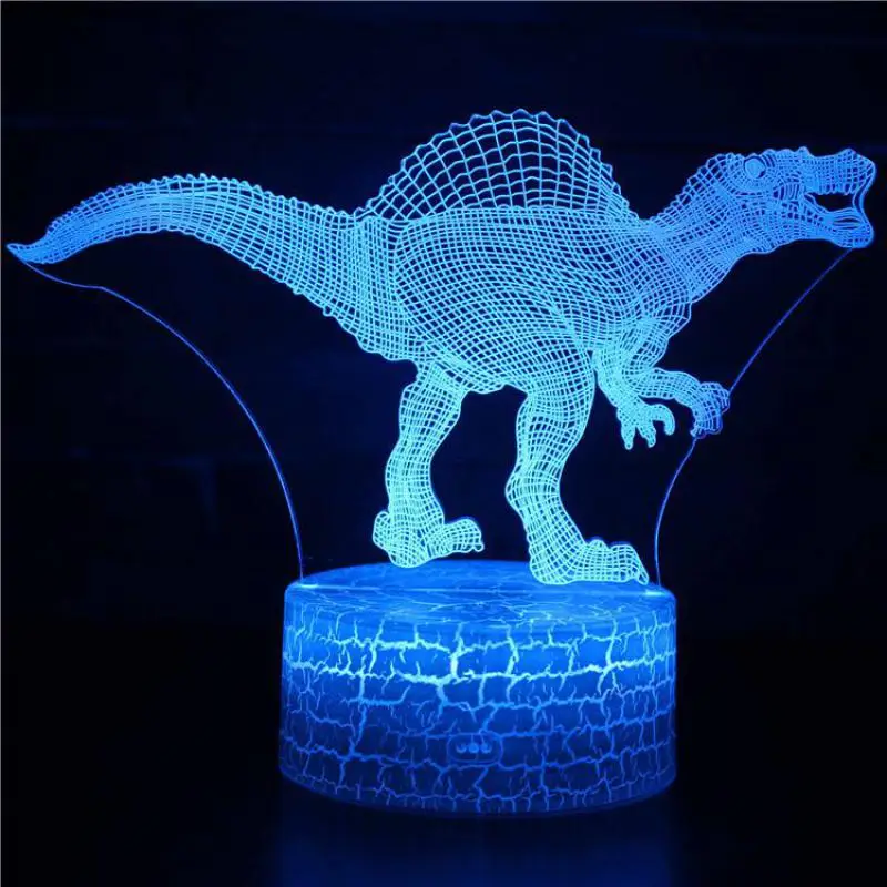 Бушующий Раптор тираннозавр рекс все виды динозавров с 7 цветов светильник для украшения дома лампа Оптическая иллюзия Прямая поставка