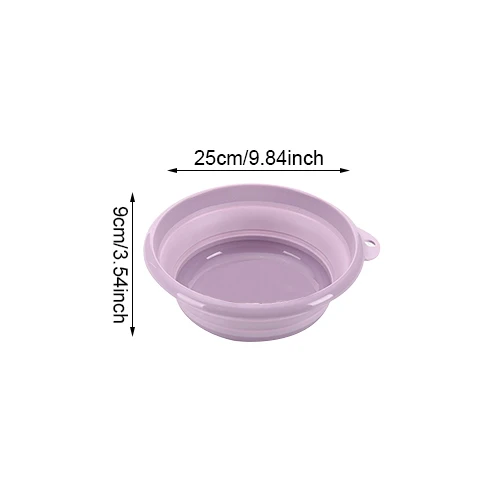 Складные Пластиковые Портативные раковины, складные уличные походные рыболовные принадлежности для ванной комнаты - Цвет: S Purple