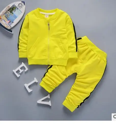 Коллекция года, одежда для маленьких мальчиков осенний хлопковый кардиган с длинными рукавами, пальто+ штаны комплекты из 2 предметов детский спортивный костюм для бега Bebes спортивный костюм