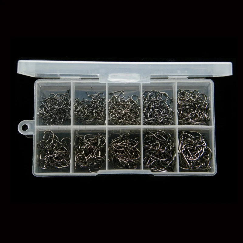 

500Pcs/box Size #3-12 High Carbon Steel Circle Owner Fishing Hooks Set Freshwater Fishhook Sets Strong Fish Tackle