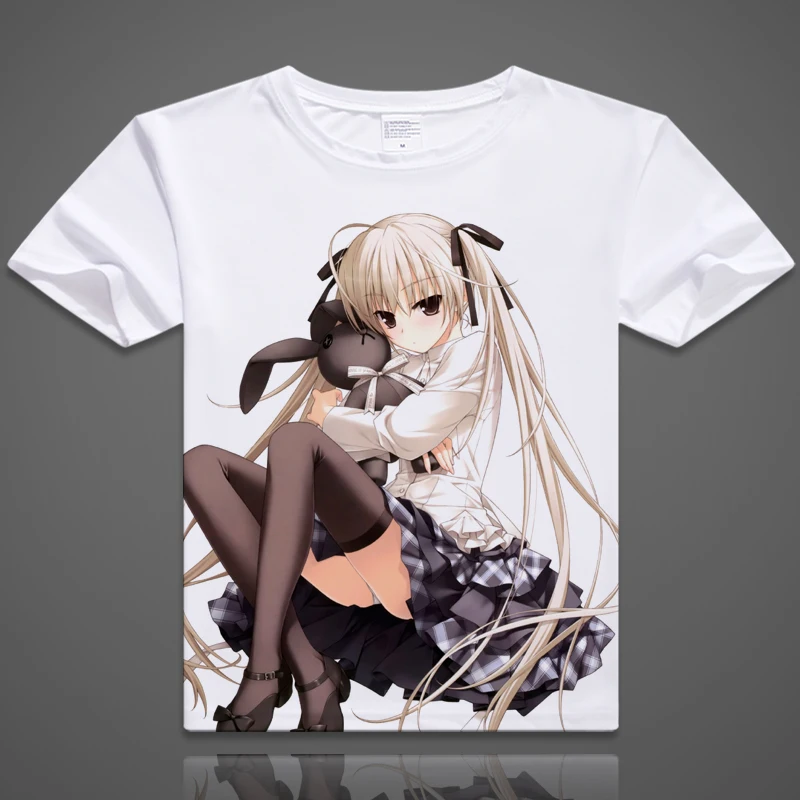 Футболки с принтом аниме Yosuga no Sora Kasugano футболки для косплея Haruka коротким рукавом
