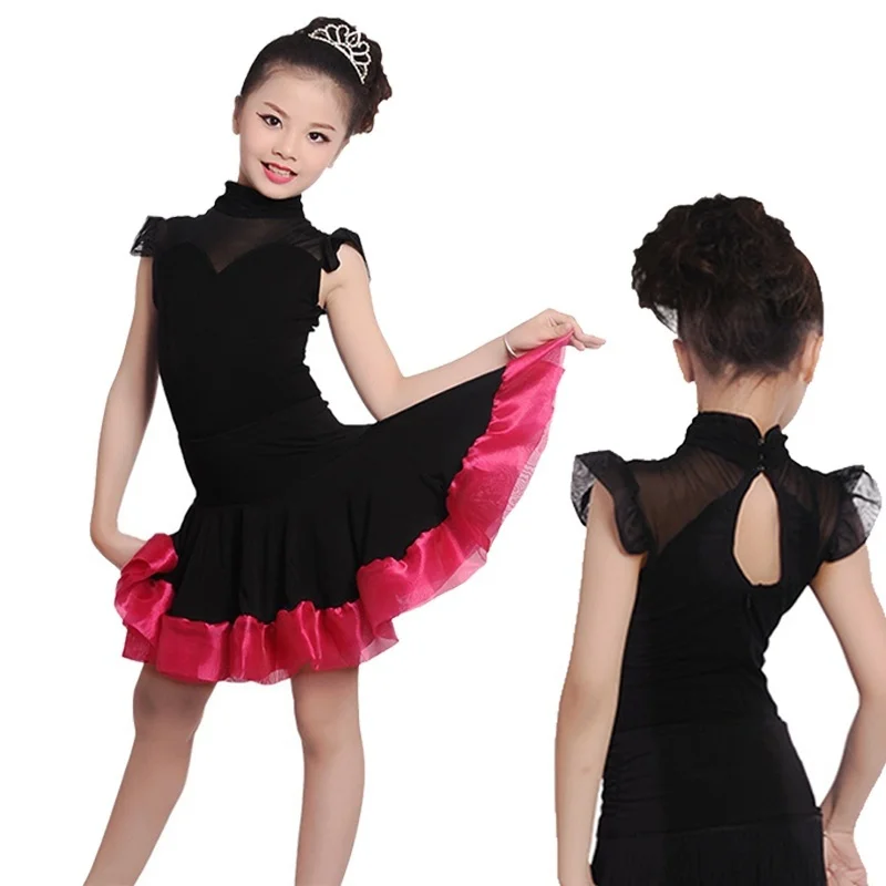 Kids Girls Dance Dress NEW Latin salsa Tango Cha cha Samba Ballroom Sleeveless mesh Stage Perform Wear | Детская одежда и обувь
