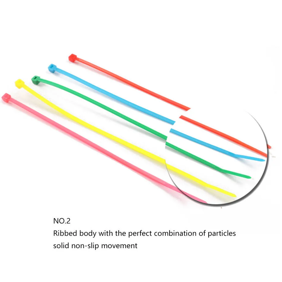3*150 мм Разноцветные нейлоновые кабельные стяжки кабель провод галстуком-бабочкой пластиковые защитные пломбы с днократной блокировкой и галстуком-бабочкой стяжки 100 шт./пакет