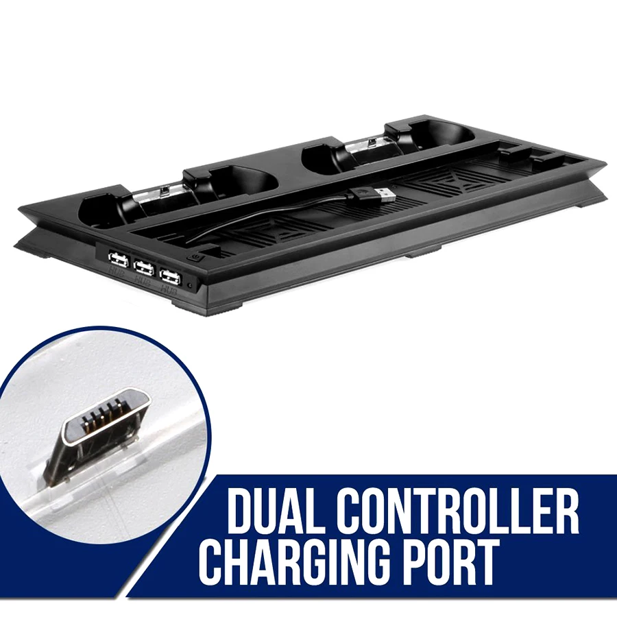  PS4 PRO Ultrathin Charging Heat Sink Cooling Fan Cooler Vertical Stand for Sony Playstation 4 Pro w