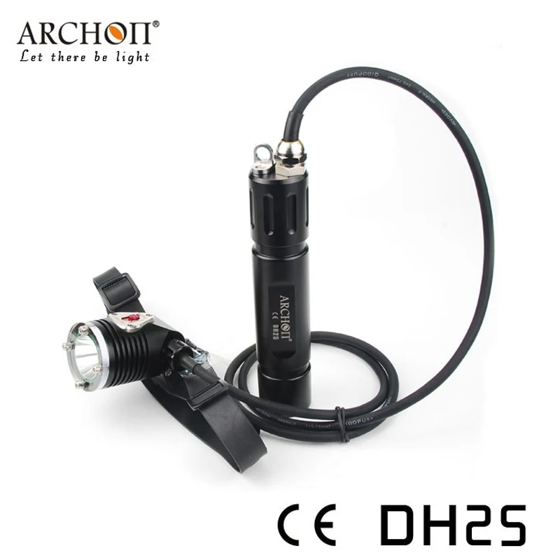 Archon DH25 WH31 Cree XM-L U2 канистра акваланг для подводного плавания дайвинга светодиодный задний фонарь с 26650 Батарея и Зарядное устройство