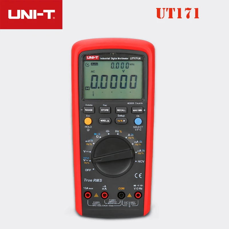 

UNI-T UT171A/UT171B/UT171C Industrial True RMS Digital Multimeters VFC Measurement NCV support Admittance/Resistance test meter