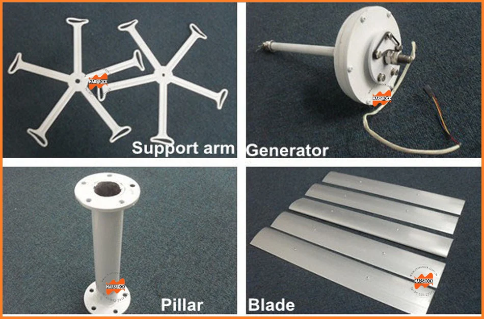 300r/m 30 Вт 12В или 24В 5 лезвий мини ветровая турбина с вертикальной осью, рабочий области 0.3sqm небольшая ветряная мельница Max 45 Вт ветрогенератор