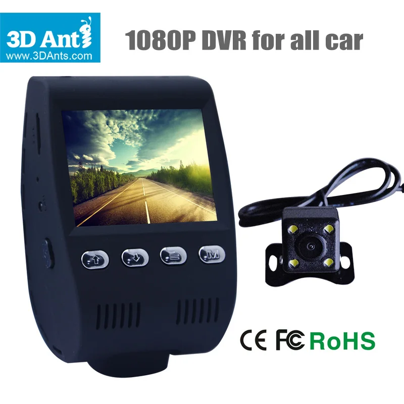 Russian German Front and rear dual record Camera Car DVR for all car Keep Original Style