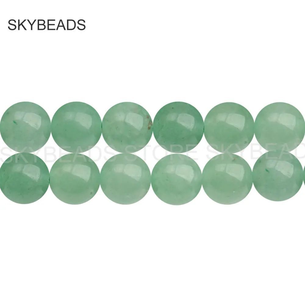 

Natural Green Aventurine Semi Precious Stone Round 4 6 8 10 12 14mm Spacer Beads for Fashion Necklace Bracelet Jewelry Making