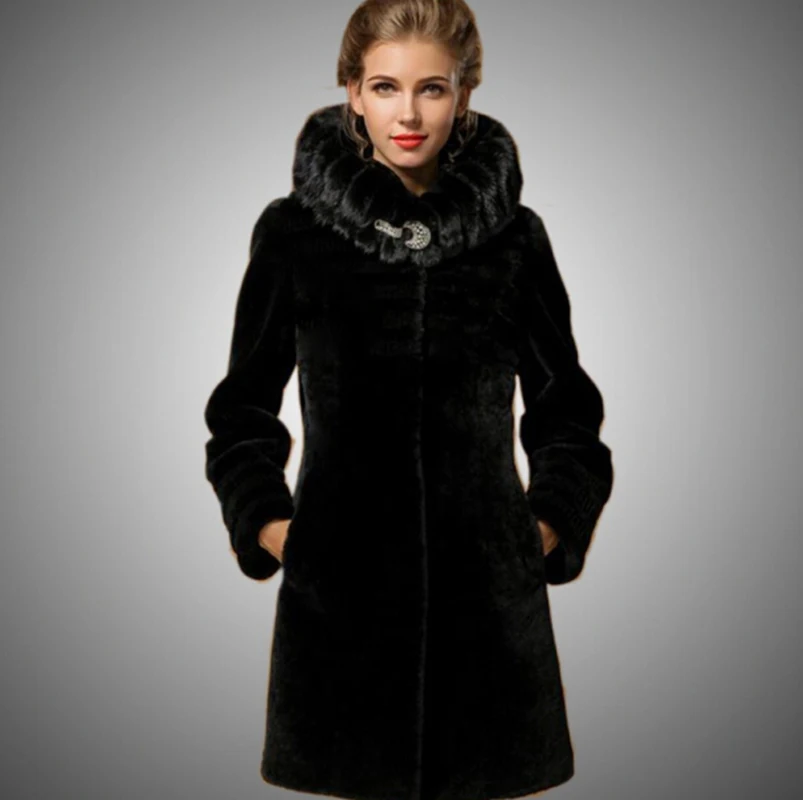 manufacture Warm Luxury 100 natural women fur Coat Sheep Shearing