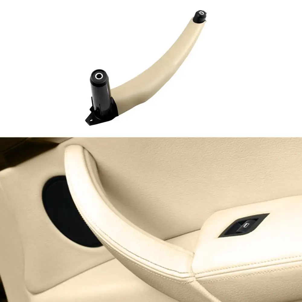 

1pcs Double Layer Car Inner Door Handle For BMW E70 E71 E72 X5 X6 Panel Pull Trim Cover Interior Accessories Beige Grey