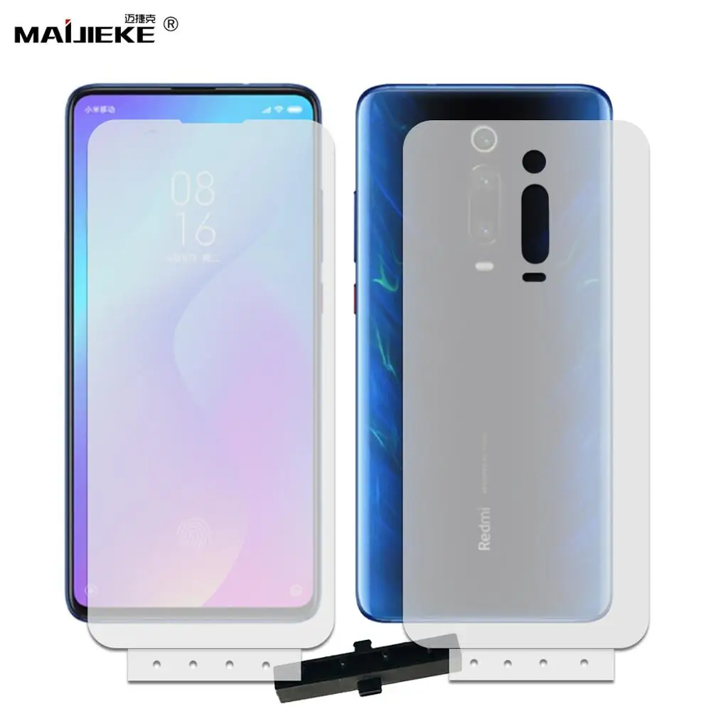 

10D Front+Back Soft TPU Film For Redmi K20 Pro Note 7 7A HD Screen Protector for Xiaomi 9 SE Full Cover Hydrogel Not Glass