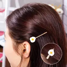 Модные Зажигалка интересного дизайна с помпоном в виде яйца; Форма заколка для волос для женщин вечерние, обувь на выход, на свадьбу, подарок, и т. д. аксессуары для волос