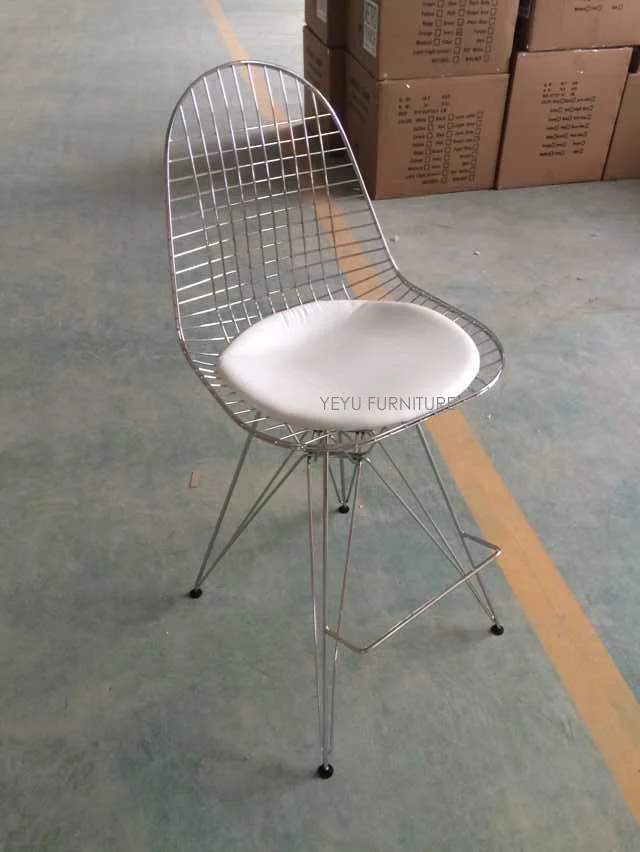 Минималистский современный Дизайн металла Стальная проволока барный стул Провода стул Мебель для баров Гостиная счетчик стул отдыха барный стул - Цвет: White