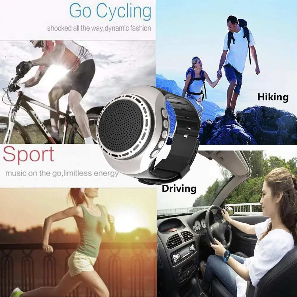 Спортивные часы Bluetooth колонка mp3 карта портативный мини динамик беспроводной