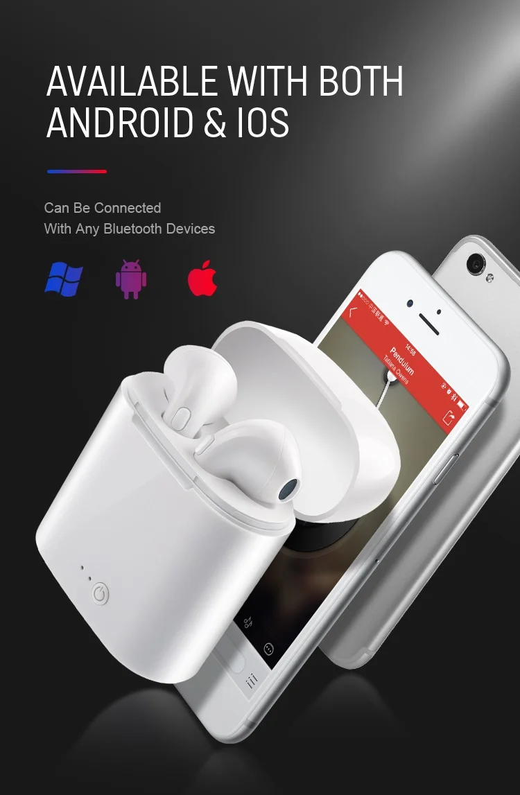 I7s TWS беспроводные Спортивные Bluetooth 5,0 наушники с зарядным устройством беспроводные наушники для iPhone samsung huawei Xiaomi Phone