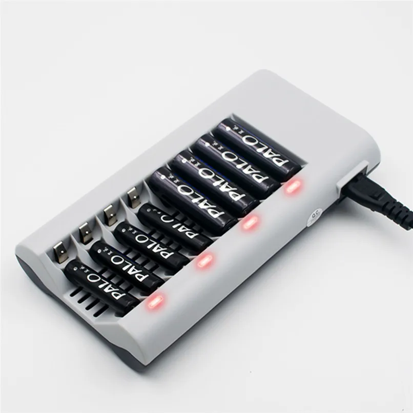 

Best Price High Quality Smart 8 Slots Charger AA / AAA Ni-MH / Ni-Cd Batteries Rechargeable Battery EU Plug Free Shipping NOM09