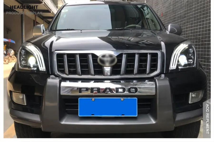 2 шт. светодиодный фары для Toyota Prado 2003-2009 светодиодный автомобильный фонарь ангельские глазки ксенон HID комплект Противотуманные фары светодиодный дневные ходовые огни