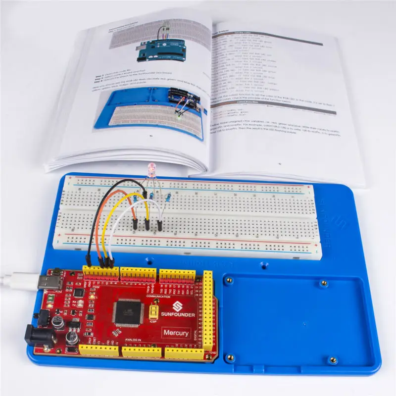 SunFounder проект супер стартовый набор V3.0 с ртутной платой и учебником для Arduino UNO R3 Mega 2560