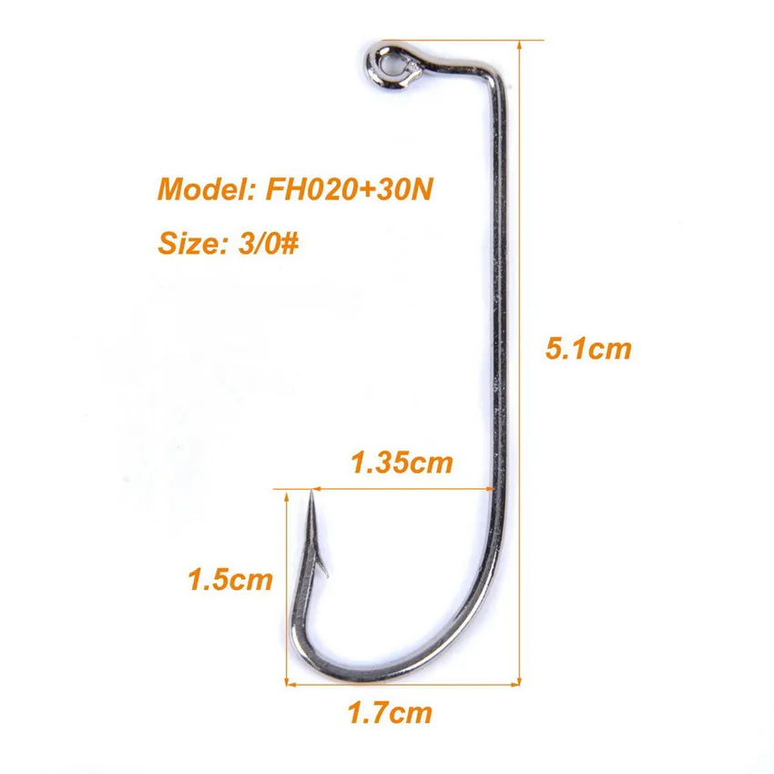 200 шт. Размер 2#-5/0# Высокоуглеродистый офсетный крючок, стальной рыболовный крючок, рыболовный крючок, рыболовные снасти, аксессуар, инструмент - Цвет: Size  3 0