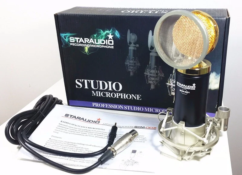 

STARAUDIO Professional Handheld Golden Yellow Condenser Microphone SCM-001