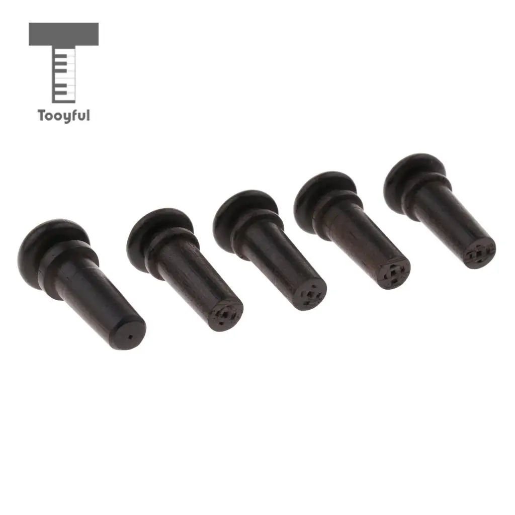 5pcs Blackwood Endpin/10pcs Square Wood Block For Violin Luthier Supply