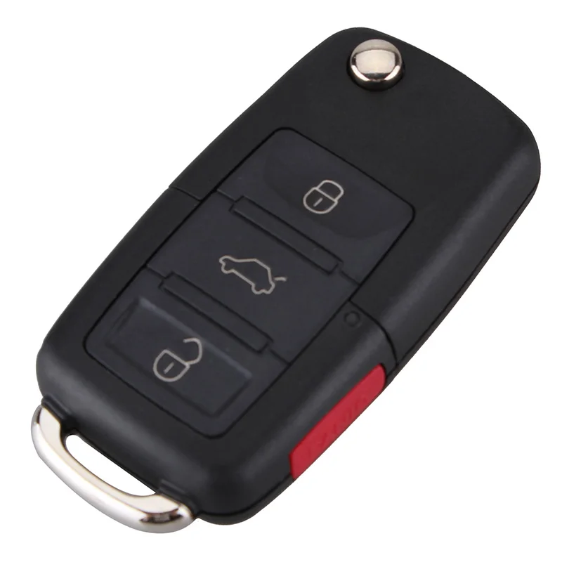 

New 4 Button Flip Remote Key Case Shell (No Blade) For V-W G-olf R-abbit G-TI MK-4 MK-5 2011-1998 Car Replace Key Cover