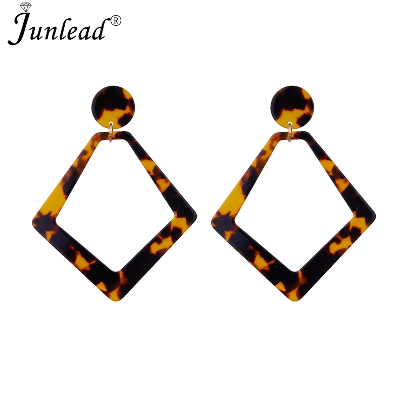 Женские серьги-подвески Junlead богемные серьги-капли с леопардовым принтом из