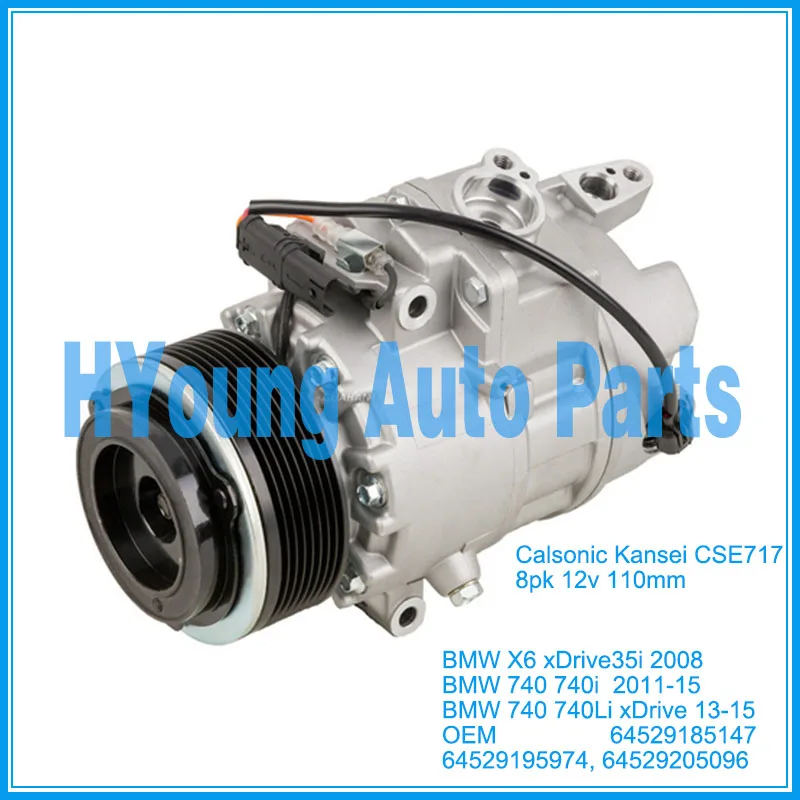  4529185147 64529195974 64529205096 auto ac compressor for BMW X6 740 740i xDrive35i 2008- 2015