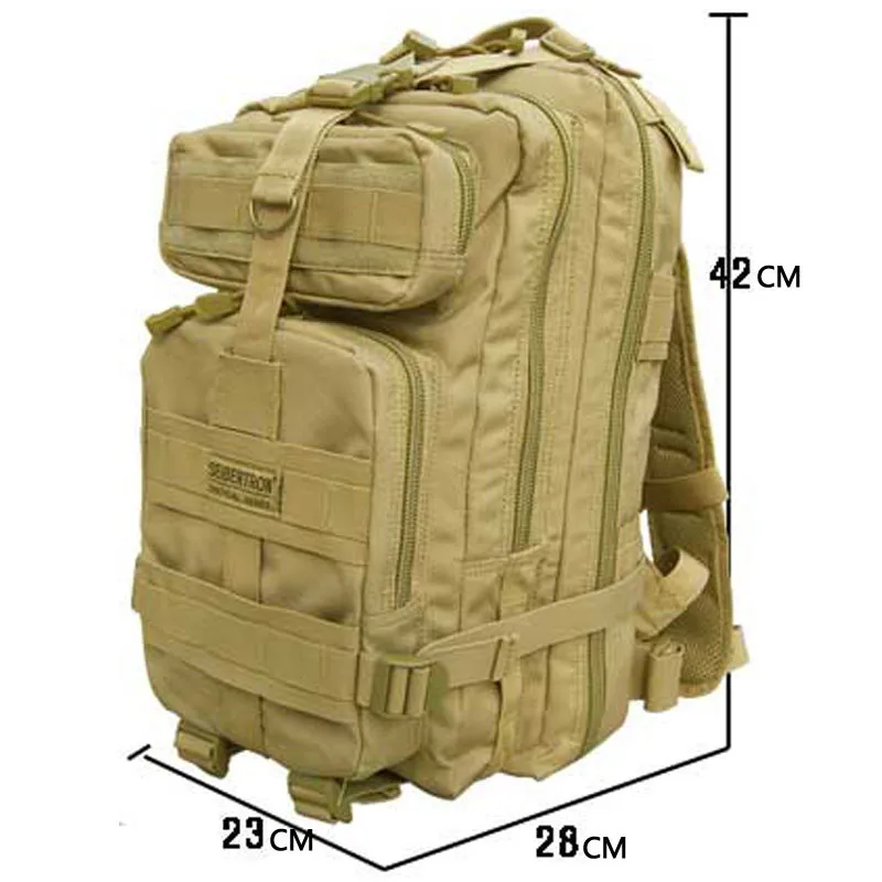 

Seibertron Tactical Backpack  outdoor  Falcon Water Repellent Hiking Camping Backpack Compact Pack Summit Bag 30L black brown