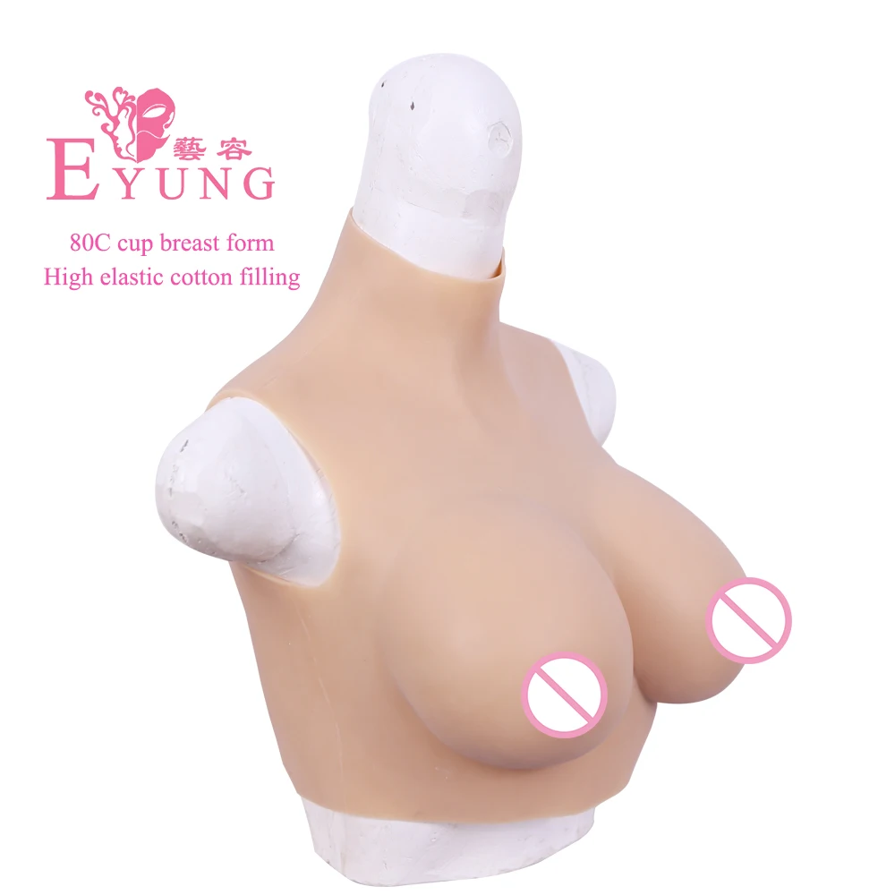80C de alta calidad de silicona, forma de pecho para los travestis travestismo accesorios realista tetas reforzador del pecho teta drag queen Transexual - 6