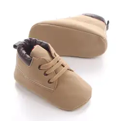 Весна Осень Высокое качество Кружево на шнуровке мягкая подошва из искусственной кожи Обувь для младенцев для Обувь для мальчиков 0-15