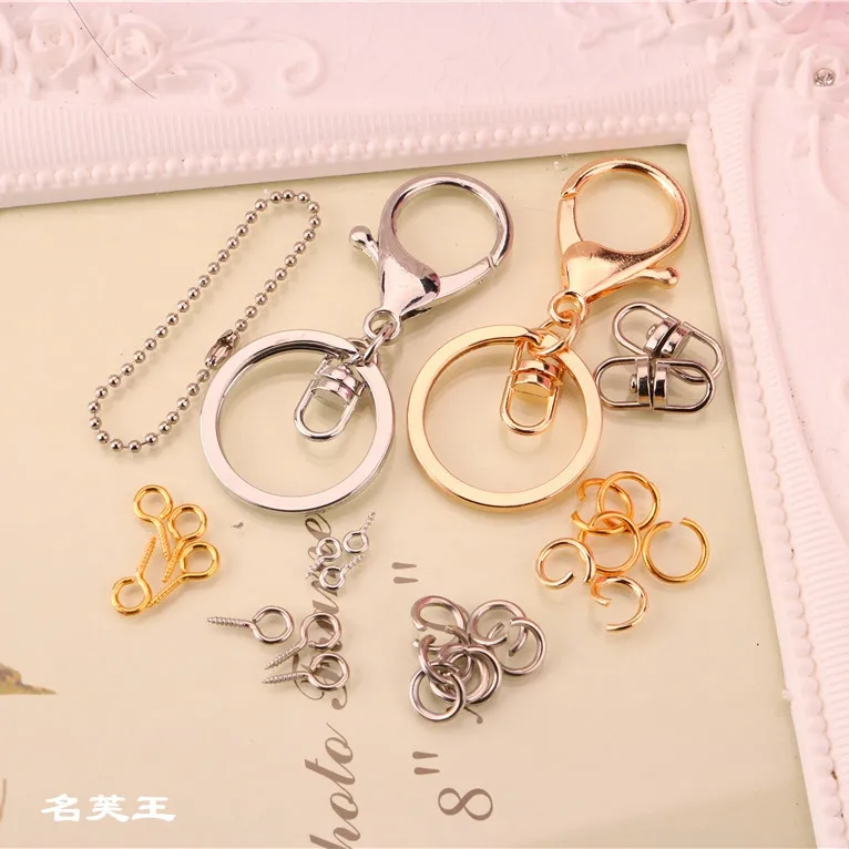 3 pcs/lot DIY pendant Keychain Car Metal Gold Silver Plated Key chain Ring Holder keyring Split holder wholesa gift | Украшения и