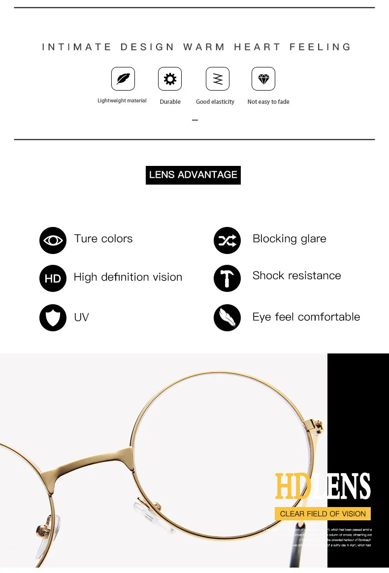 LS JOHN Новые дизайнерские женские очки оправы для оптики из металлического круглого стекла es оправа с прозрачными линзами очки для глаз черный, серебристый, золотой глаз, стекло