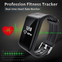 New font b Fitness b font Tracker K1 Smart Bracelet Real time Heart Rate Monitor down