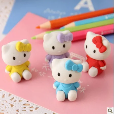 

The new student stationery pencil eraser KT cat cartoon Korean version of the popular student eraser wholesale shop