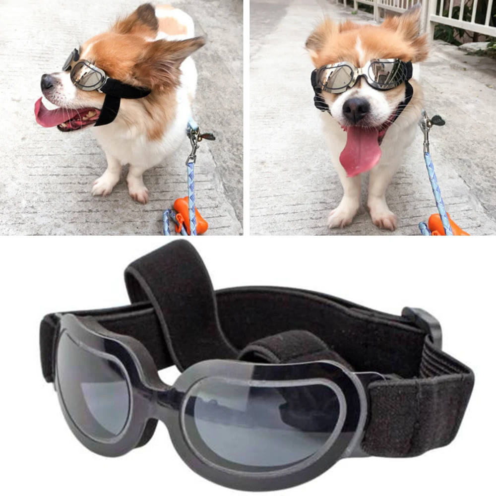 Регулируемый для собаки очки анти-УФ солнцезащитные очки Защита для глаз водонепроницаемые солнцезащитные очки Новое поступление