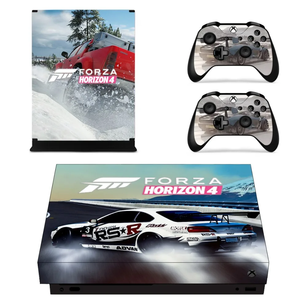 

Console Remote Controllers Skin Set Vinyl Skin Decals Sticker Cover for Xbox One X Console - Forza Horizon 4