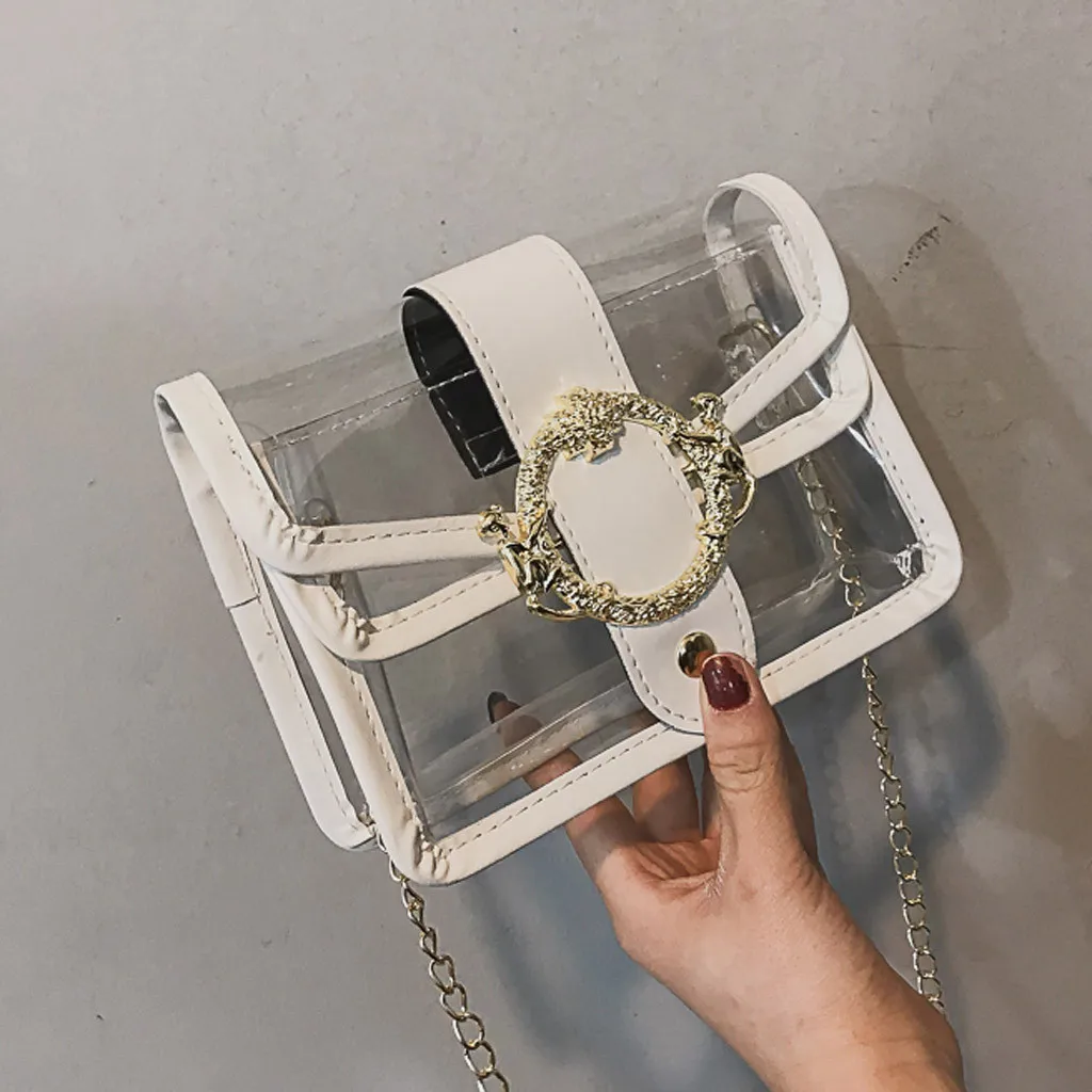 

Womens Bags Wild Shoulder Transparent Messenger Jelly Mobile Phone taschen women bolsa masculina sac femme schoudertas dames