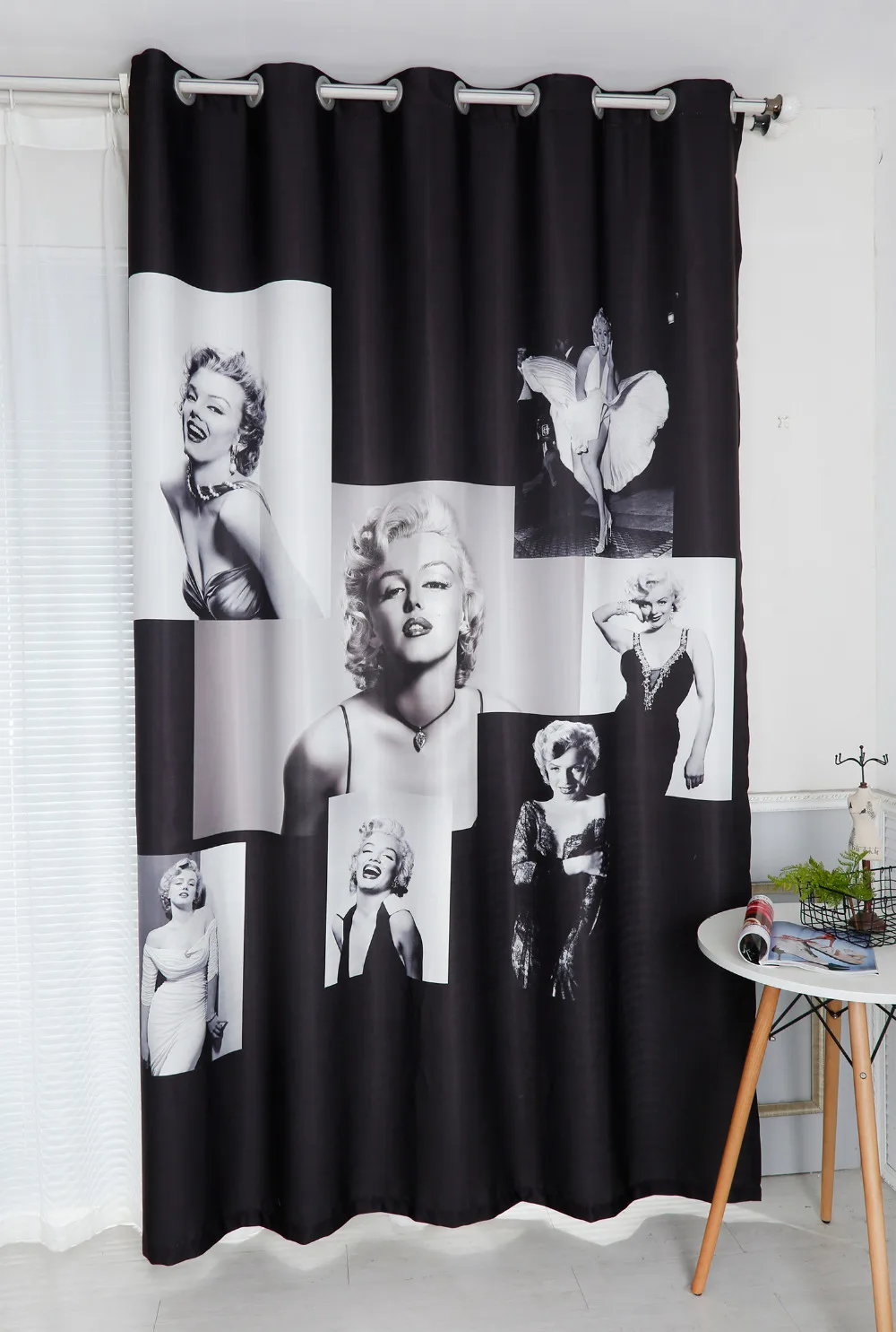 Europe Style 3d Blackout Curtains Marilyn Monroe Star