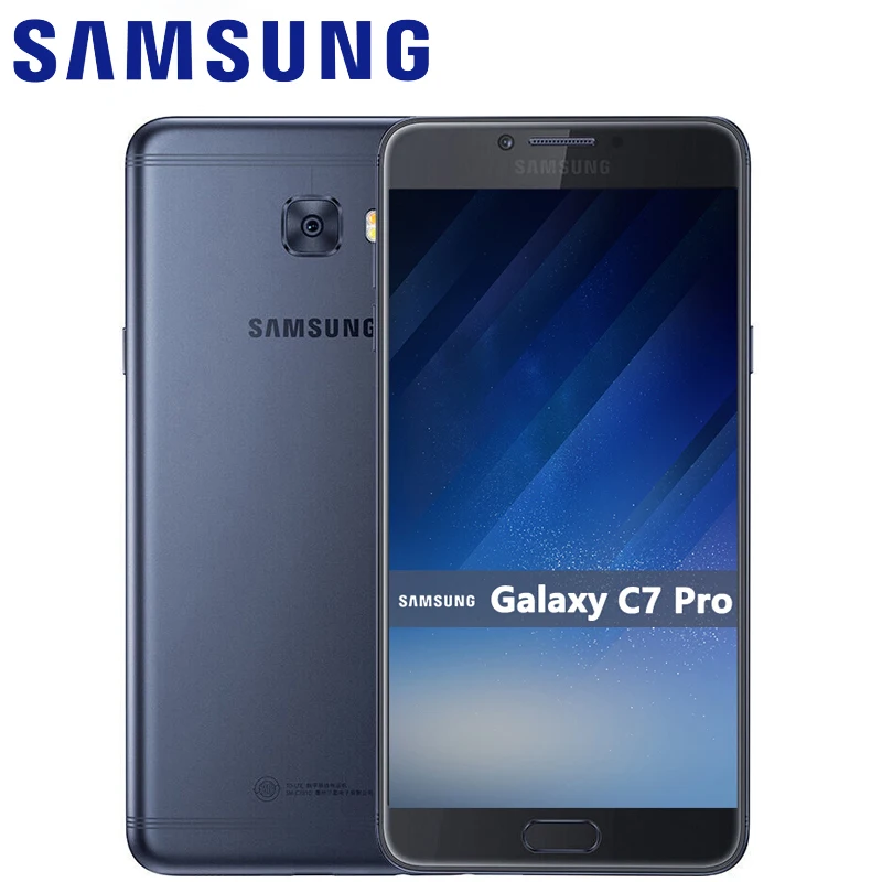 100% Оригинальные samsung Galaxy C7 Pro 2017 C7010 5 7 'ɿHD Super AMOLED Snapdragon 3300 мАч глобальной