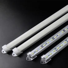 50 шт./лот 50 см DC 12 В 36 SMD 5630 LED Жесткий трубки Светодиодные ленты бар свет с u алюминиевый корпус+ крышка ПК